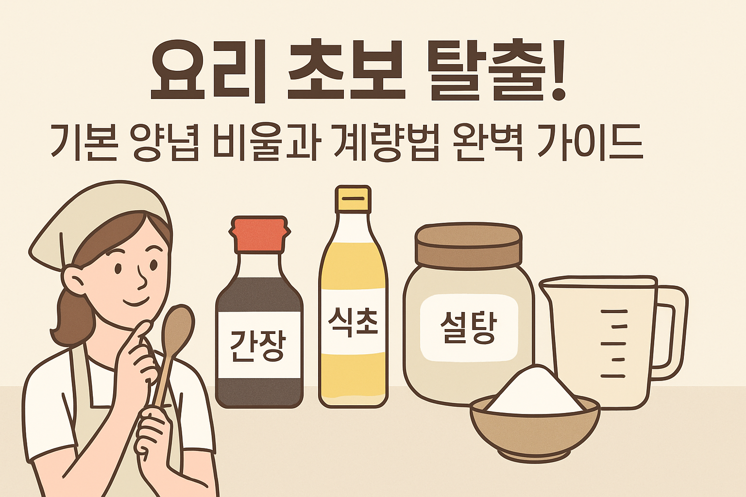 요리 초보 탈출! 기본 양념 비율과 계량법 완벽 가이드