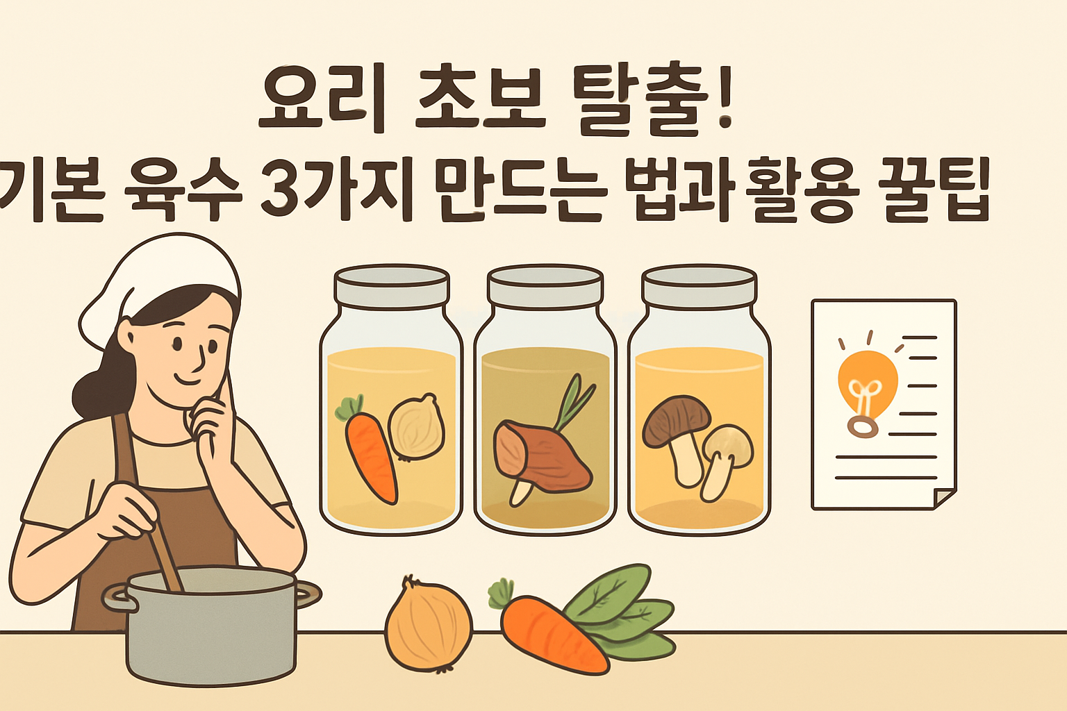요리 초보 탈출! 기본 육수 3가지 만드는 법과 활용 꿀팁