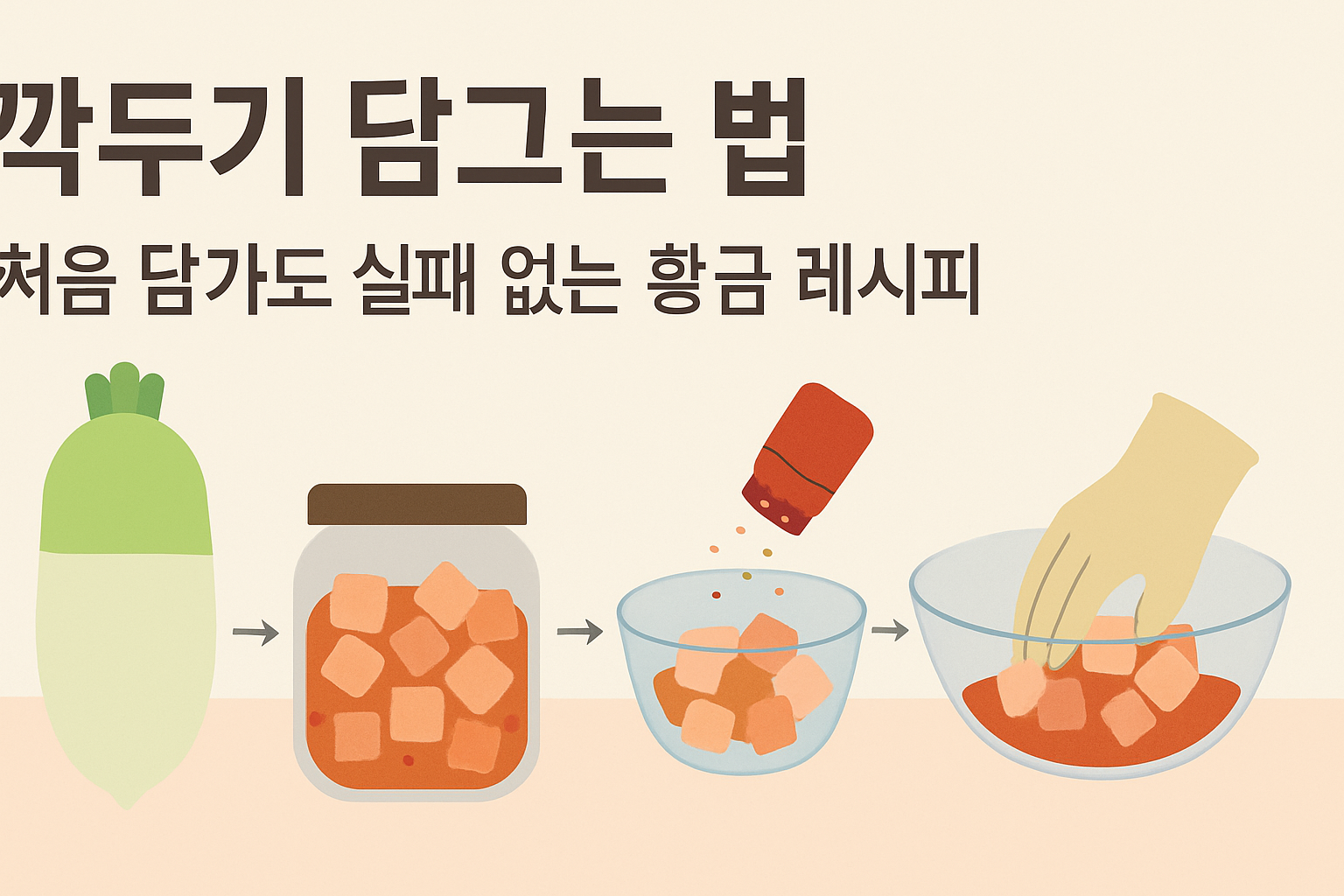 깍두기 담그는 법 — 처음 담가도 실패 없는 황금 레시피