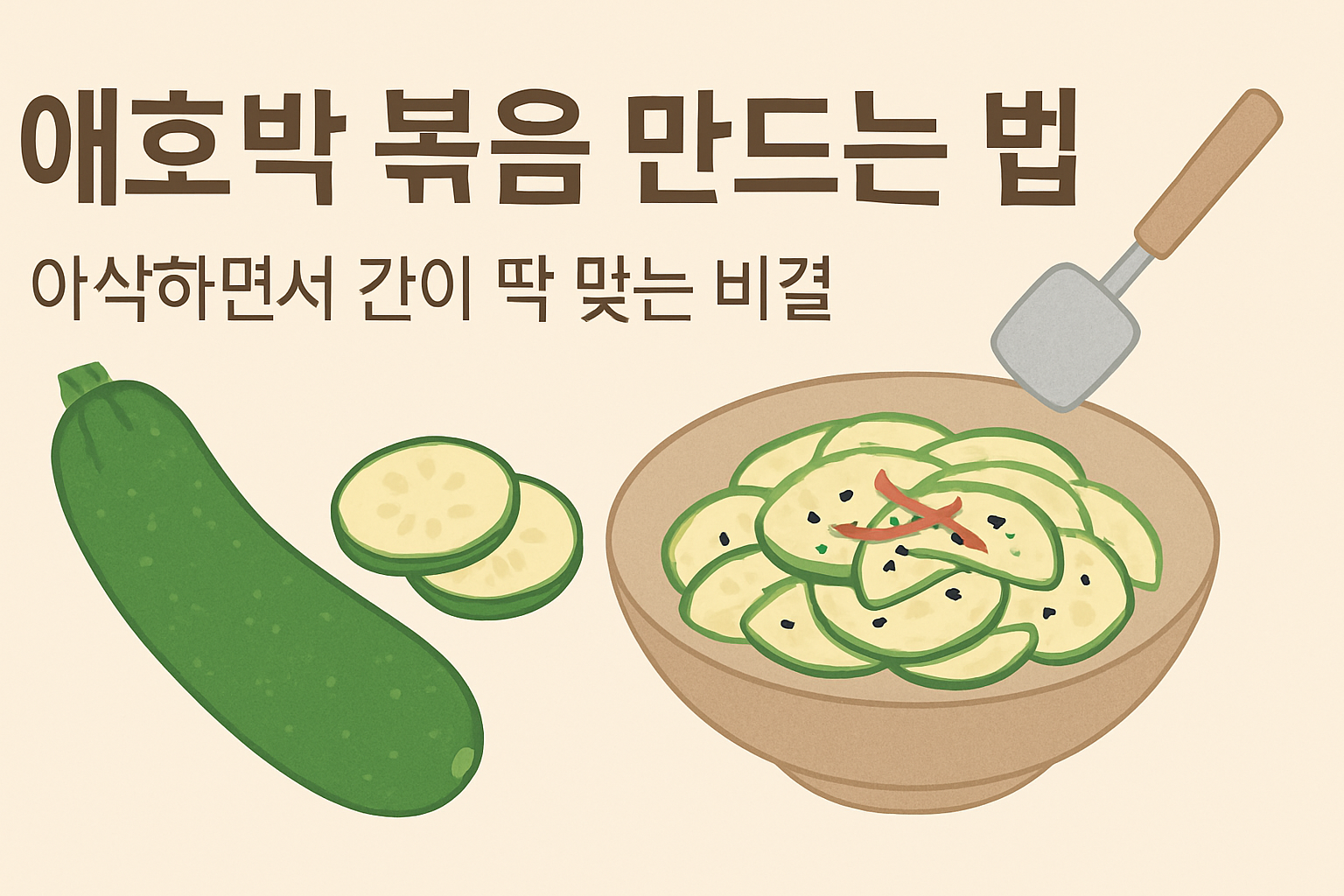애호박 볶음 만드는 법 — 아삭하면서 간이 딱 맞는 비결
