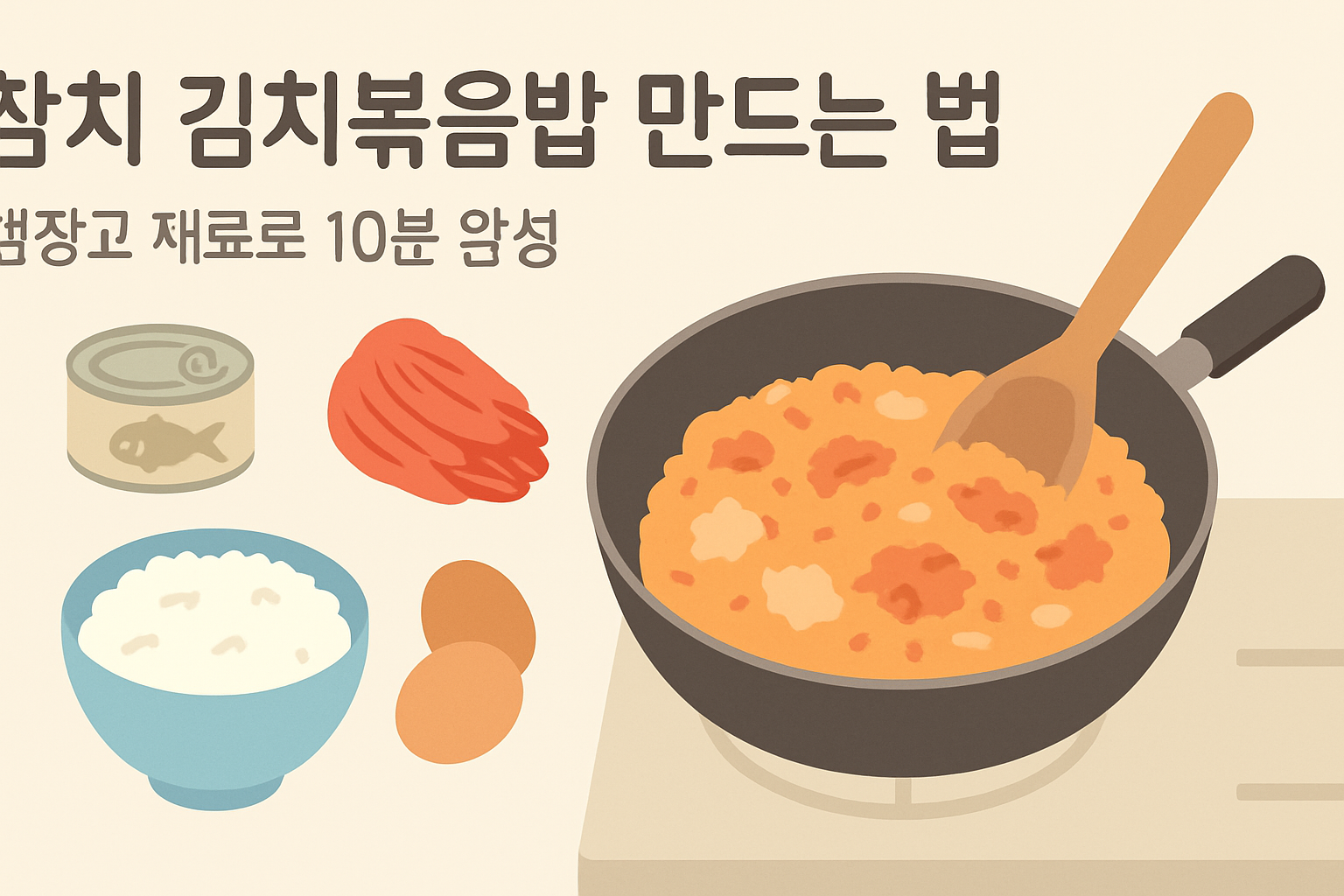 참치 김치볶음밥 만드는 법 — 냉장고 재료로 10분 완성
