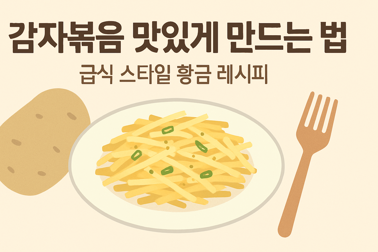 감자볶음 맛있게 만드는 법 — 급식 스타일 황금 레시피