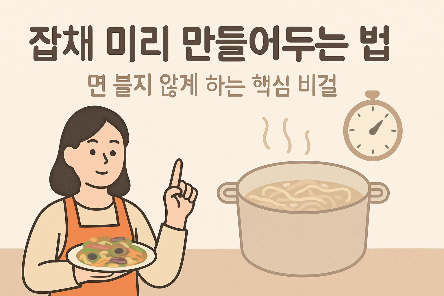 잡채 미리 만들어두는 법 — 면 불지 않게 하는 핵심 비결