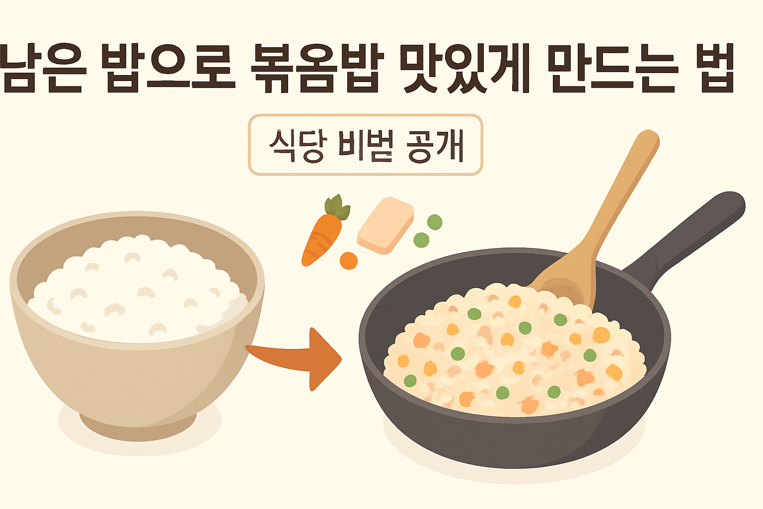남은 밥으로 볶음밥 맛있게 만드는 법 — 식당 비법 공개