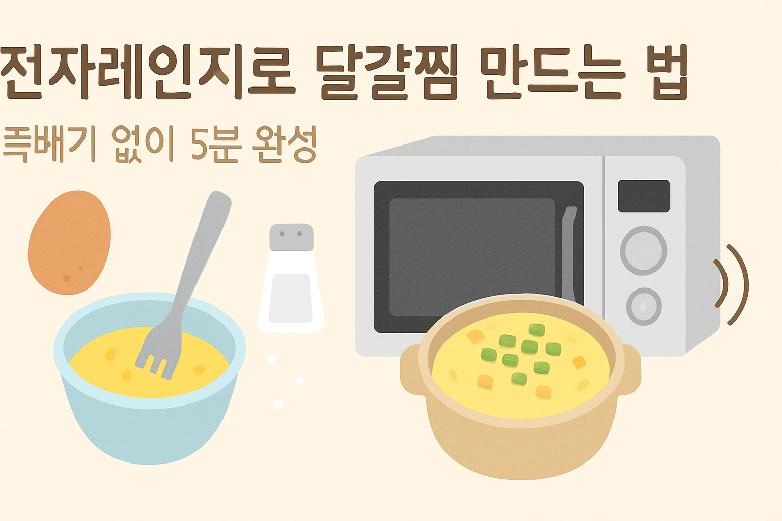 전자레인지로 달걀찜 만드는 법 — 뚝배기 없이 5분 완성