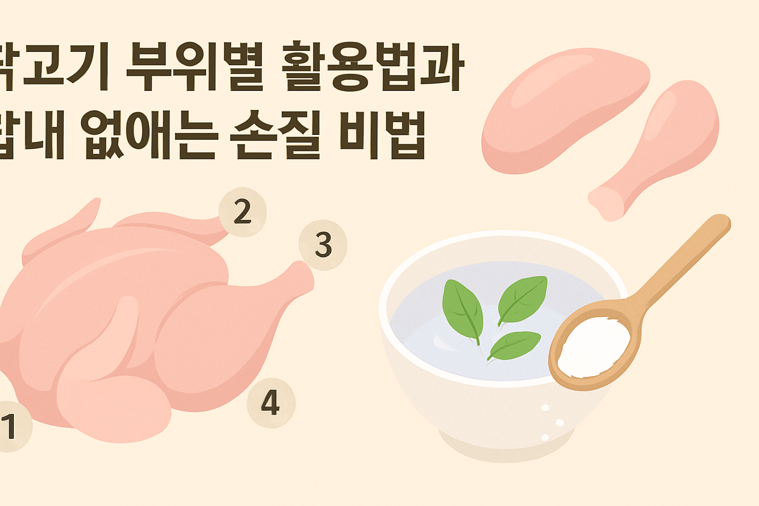 닭고기 부위별 활용법과 잡내 없애는 손질 비법