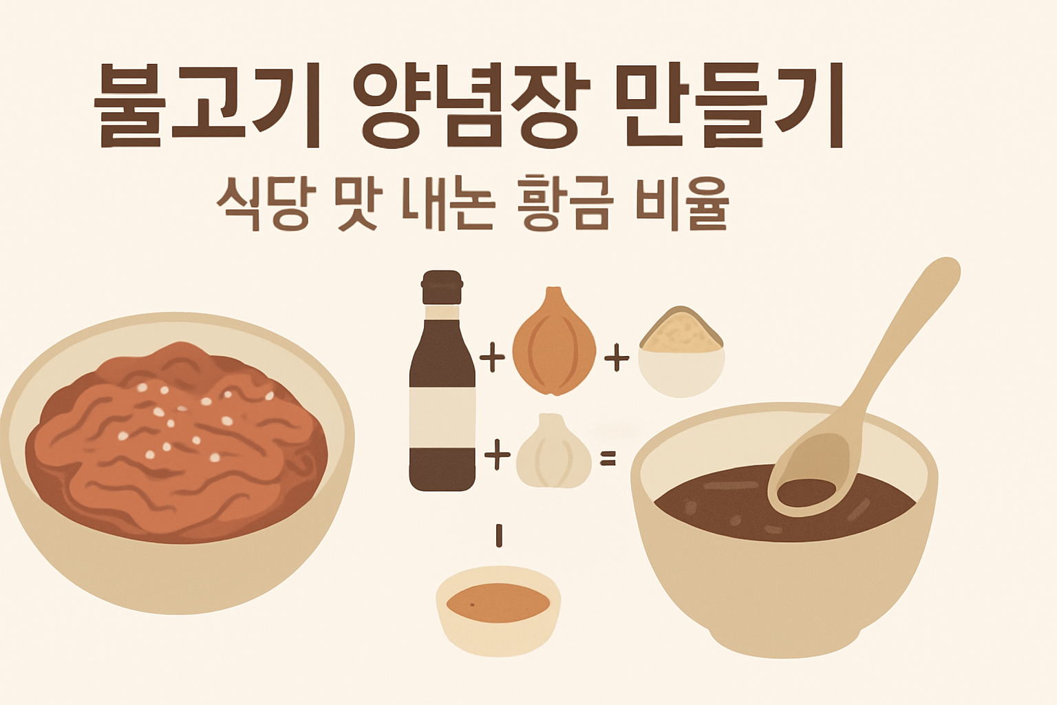 불고기 양념장 만들기 — 식당 맛 내는 황금 비율