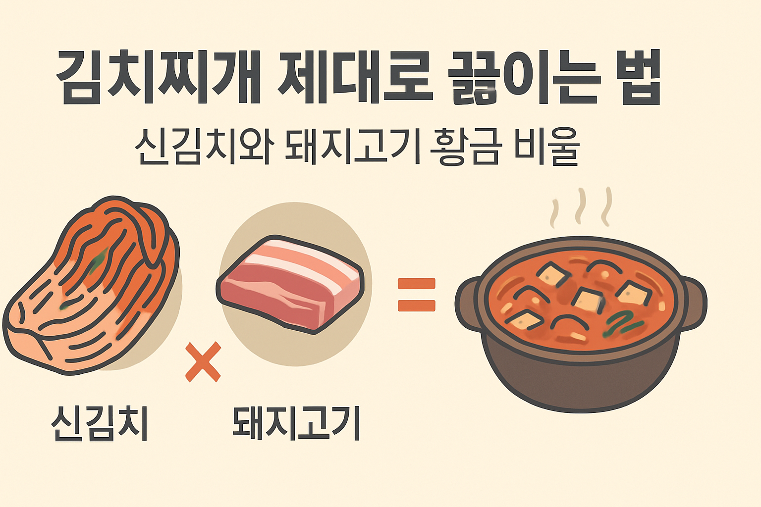 김치찌개 제대로 끓이는 법 — 신김치와 돼지고기 황금 비율