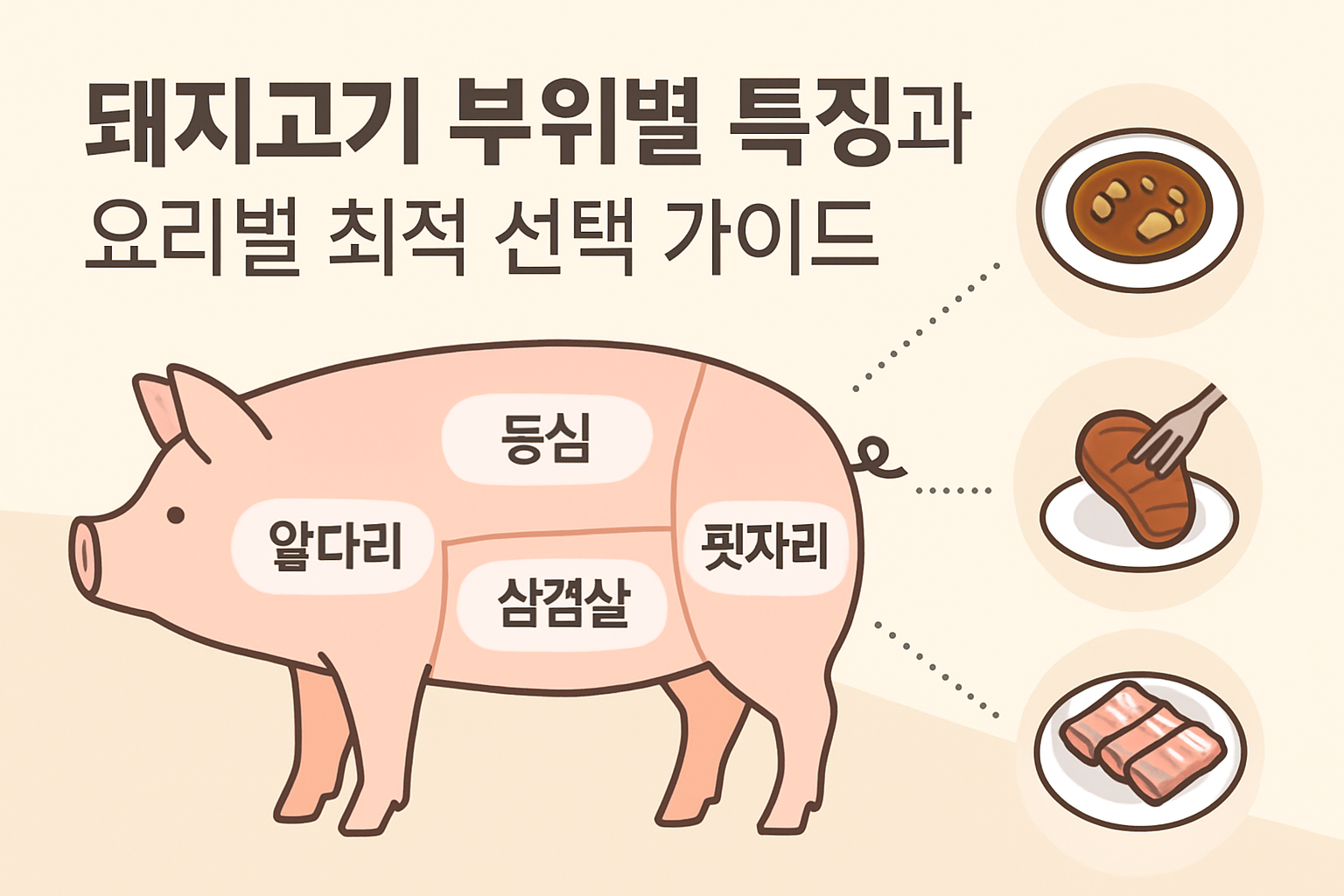돼지고기 부위별 특징과 요리별 최적 선택 가이드