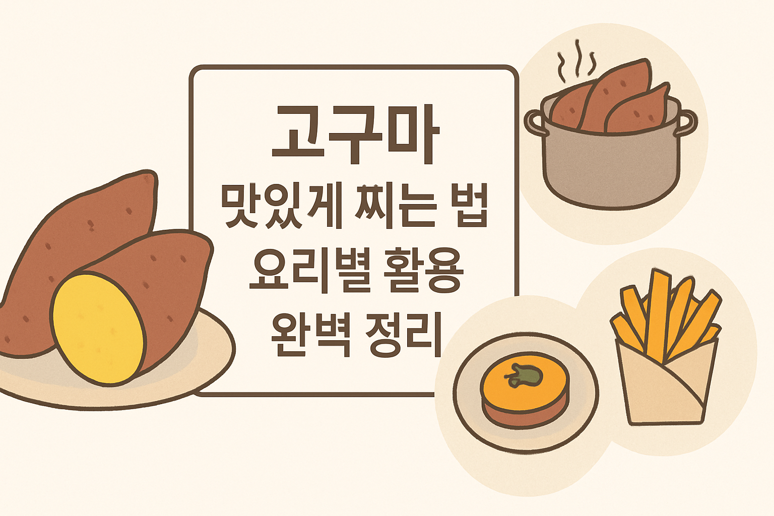 고구마 맛있게 찌는 법과 요리별 활용 완벽 정리