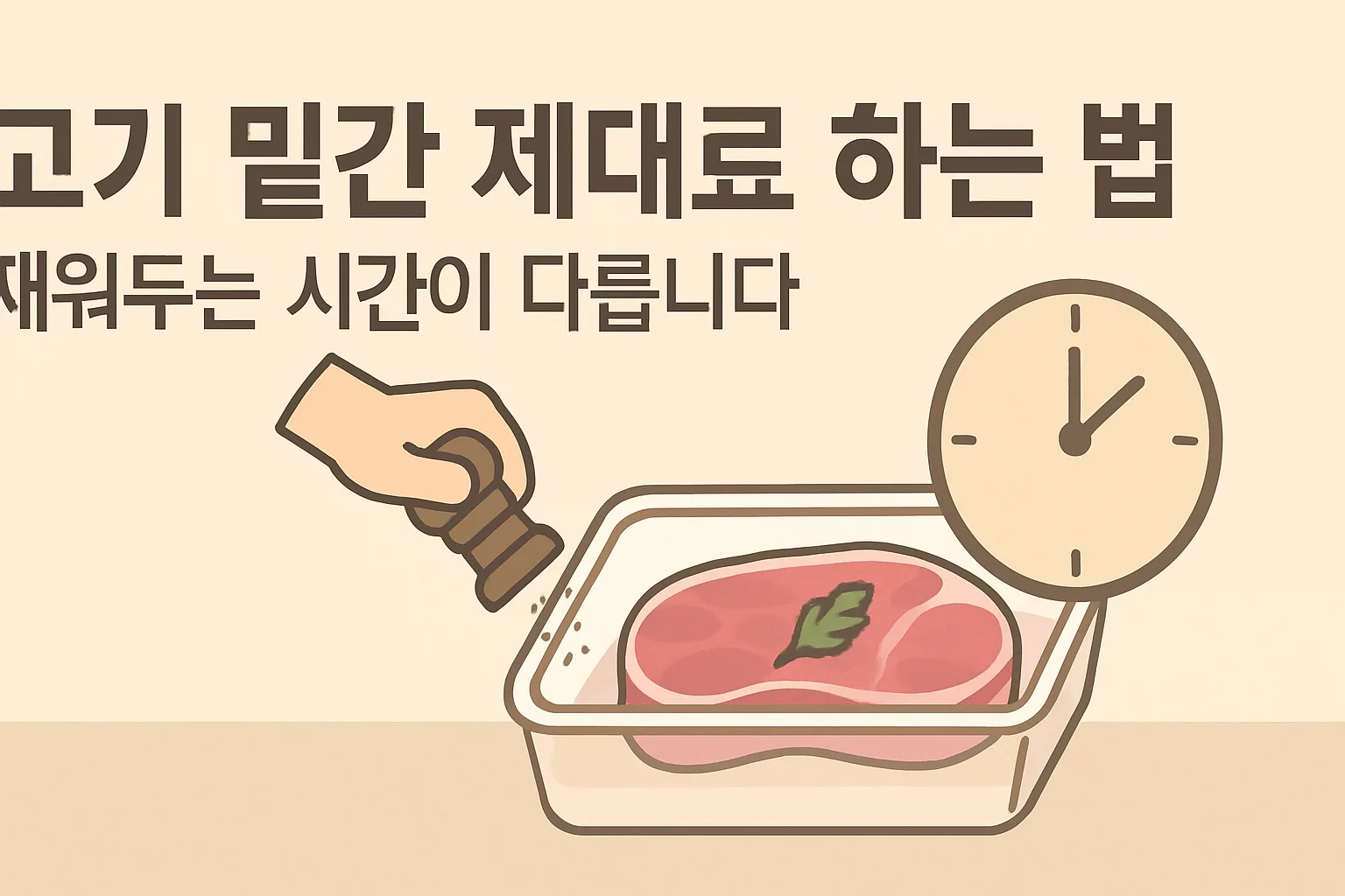 고기 밑간 제대로 하는 법: 재워두는 시간이 다릅니다