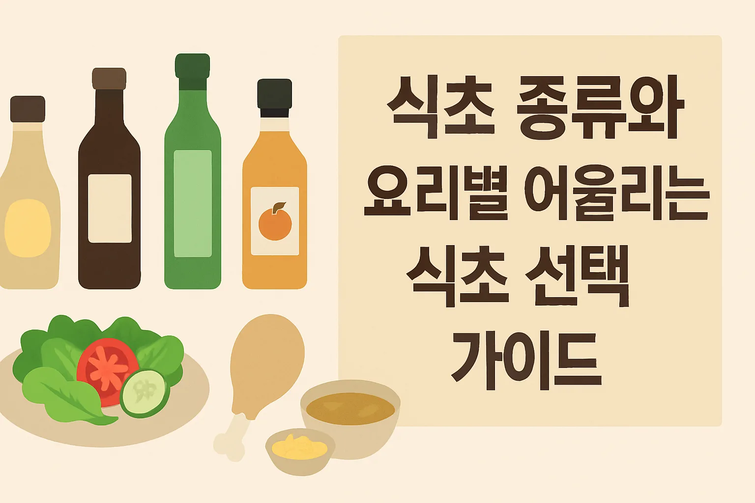 식초 종류와 요리별 어울리는 식초 선택 가이드