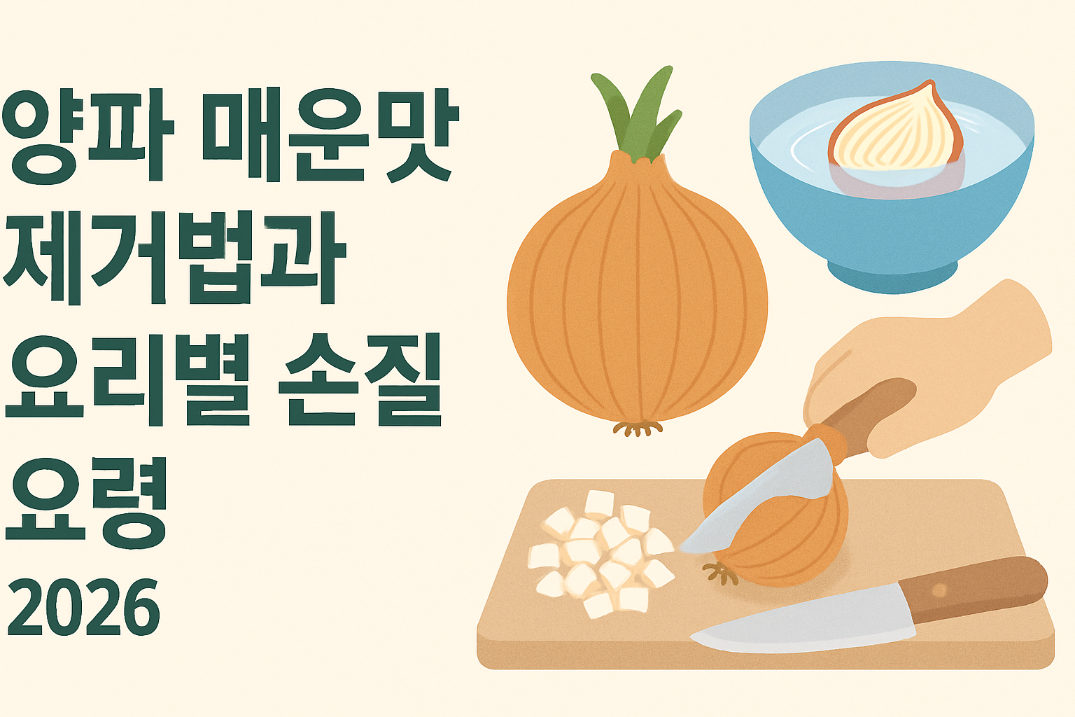 양파 매운맛 제거법과 요리별 손질 요령 2026