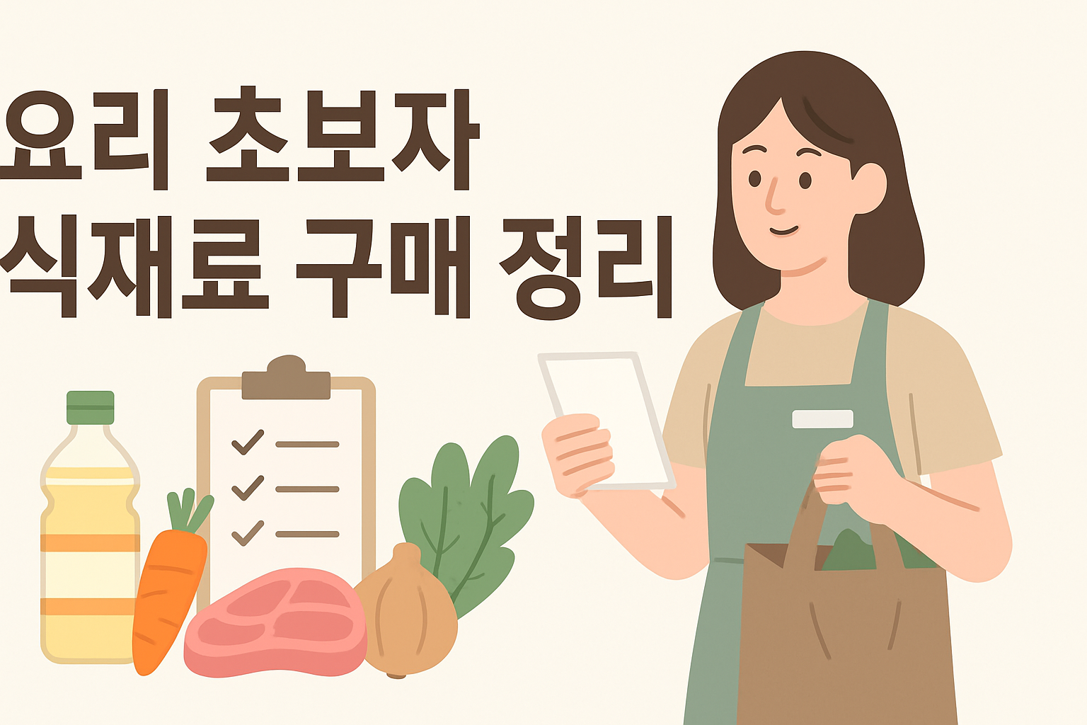 요리 초보자 식재료 구매 정리