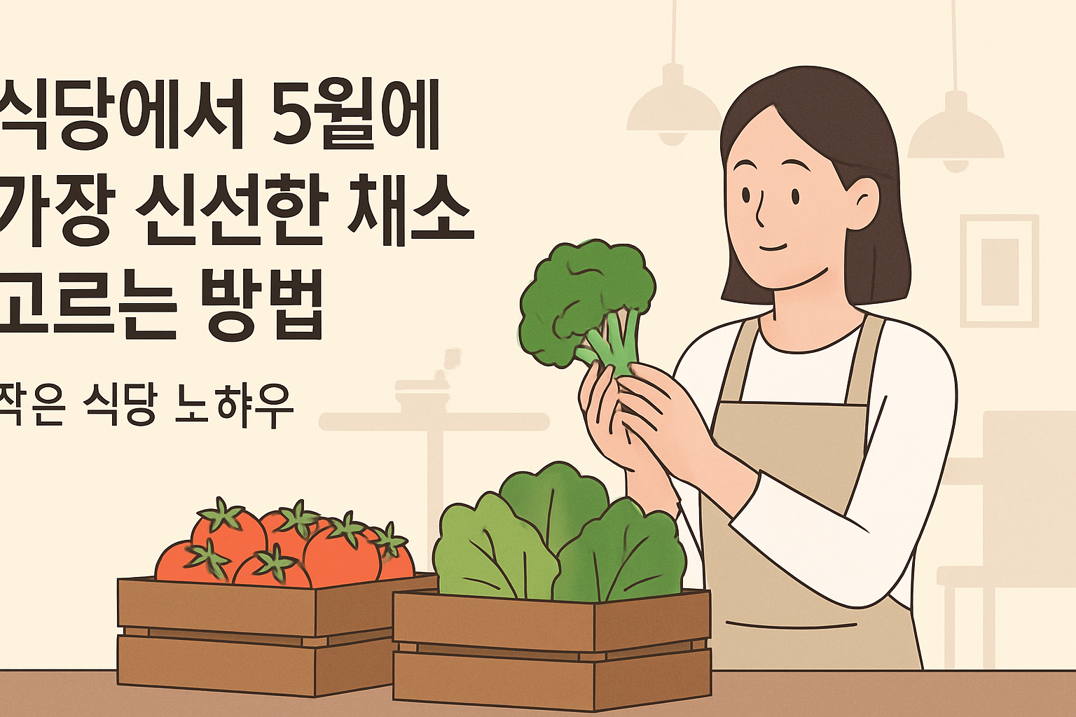 식당에서 5월에 가장 신선한 채소 고르는 방법, 작은 식당 노하우