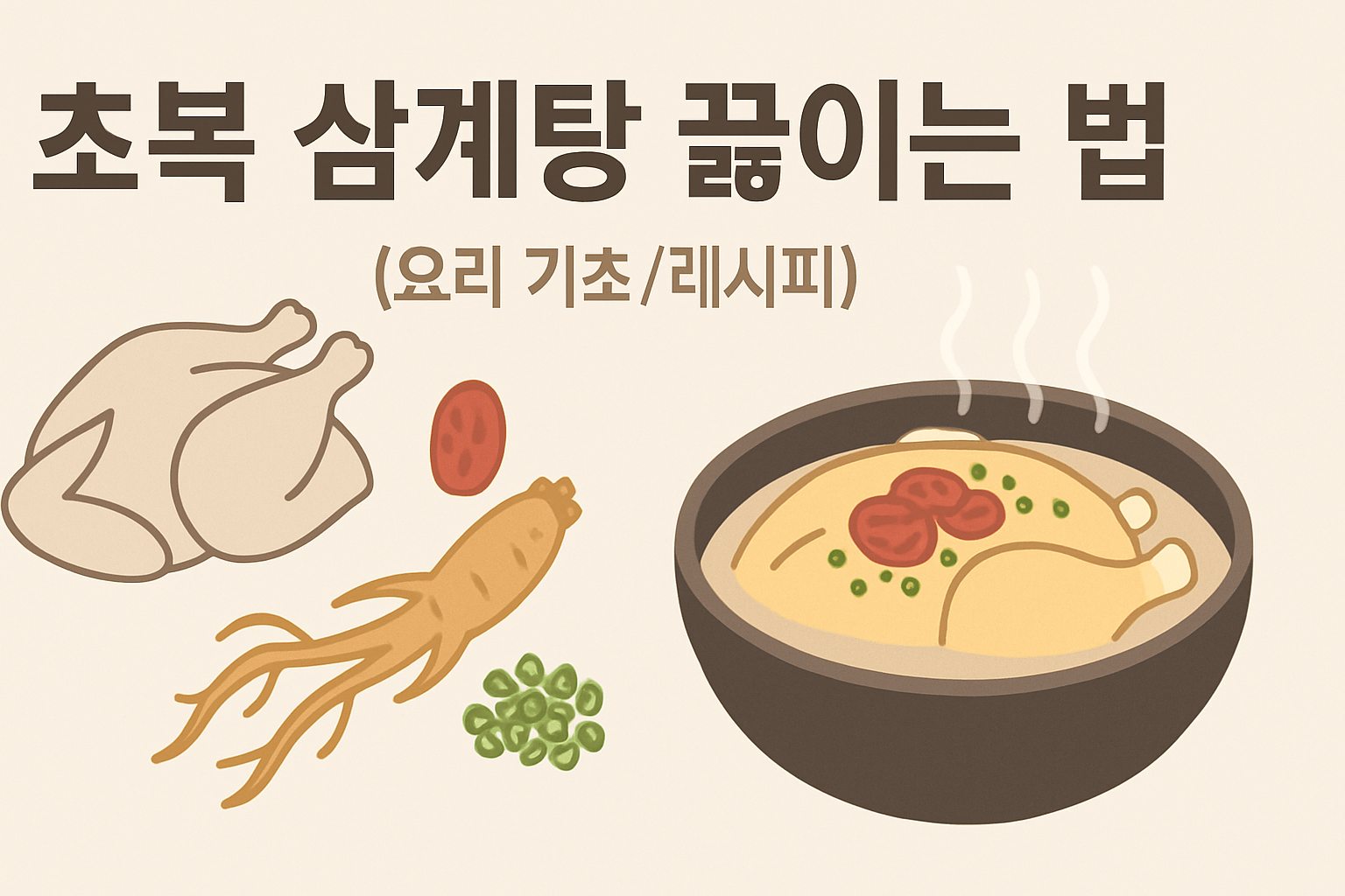 초복 삼계탕 끓이는 법｜누린내 잡고 뽀얀 국물 내는 핵심은 '이 순서'**