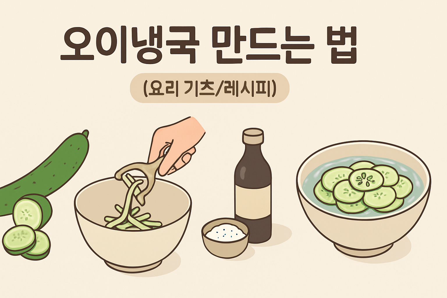 입맛 없을 때 딱 한 그릇, 5분 오이냉국 초간단 레시피**