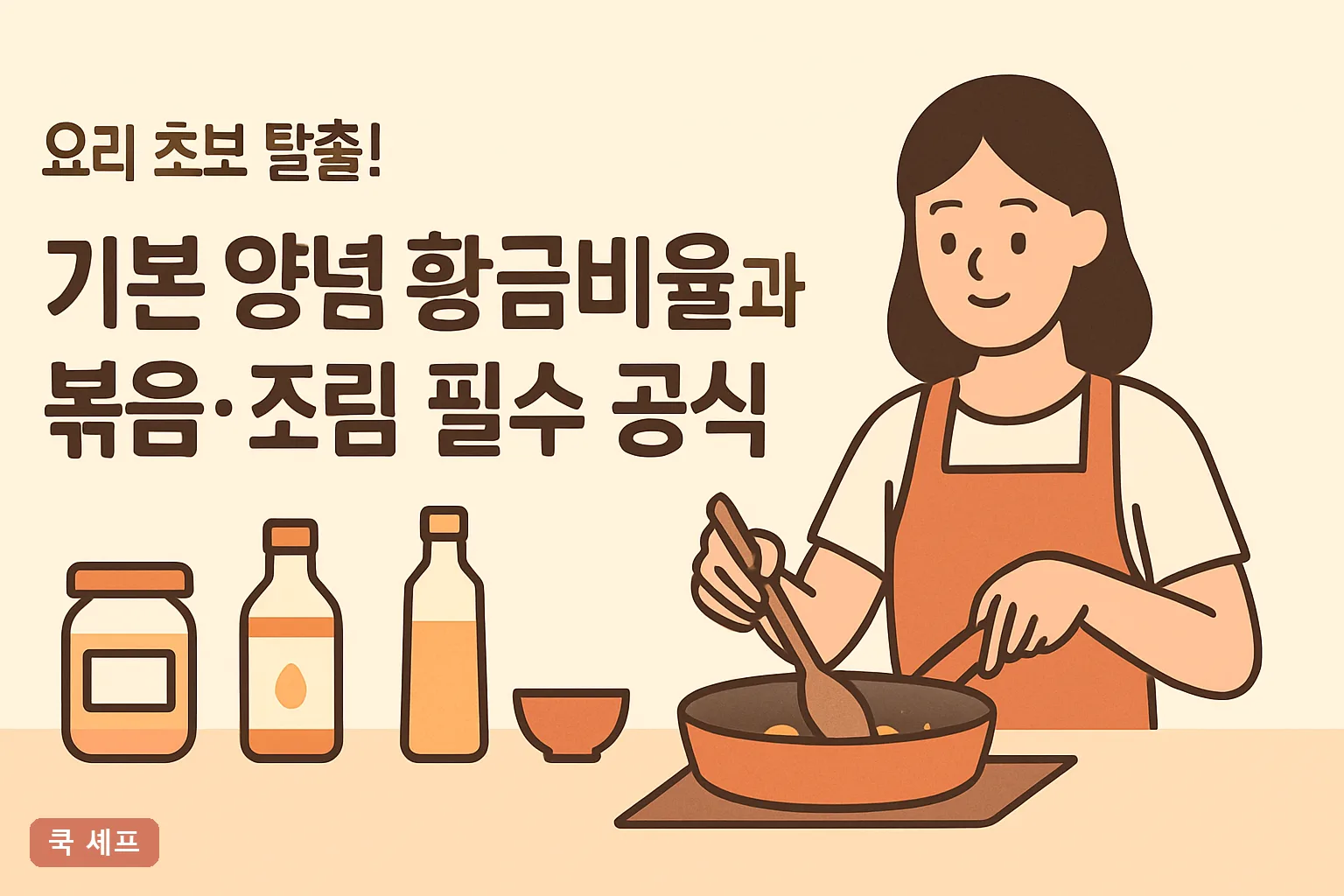 요리 초보 탈출! 기본 양념 황금비율과 볶음·조림 필수 공식 2026 계량표 완벽정리