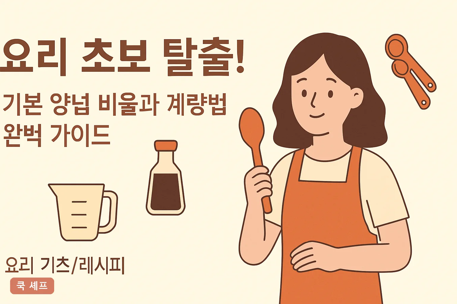 요리 초보 탈출! 기본 양념 비율과 계량법 완벽 가이드 2026 황금비율 계량표 총정리