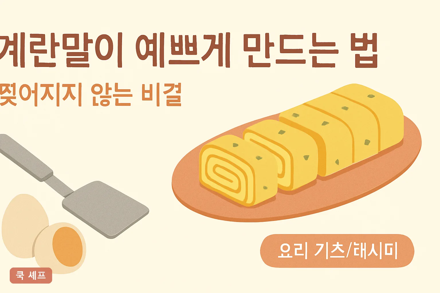 계란말이 예쁘게 만드는 법 — 찢어지지 않는 비결 2026 불조절·단면 완벽정리