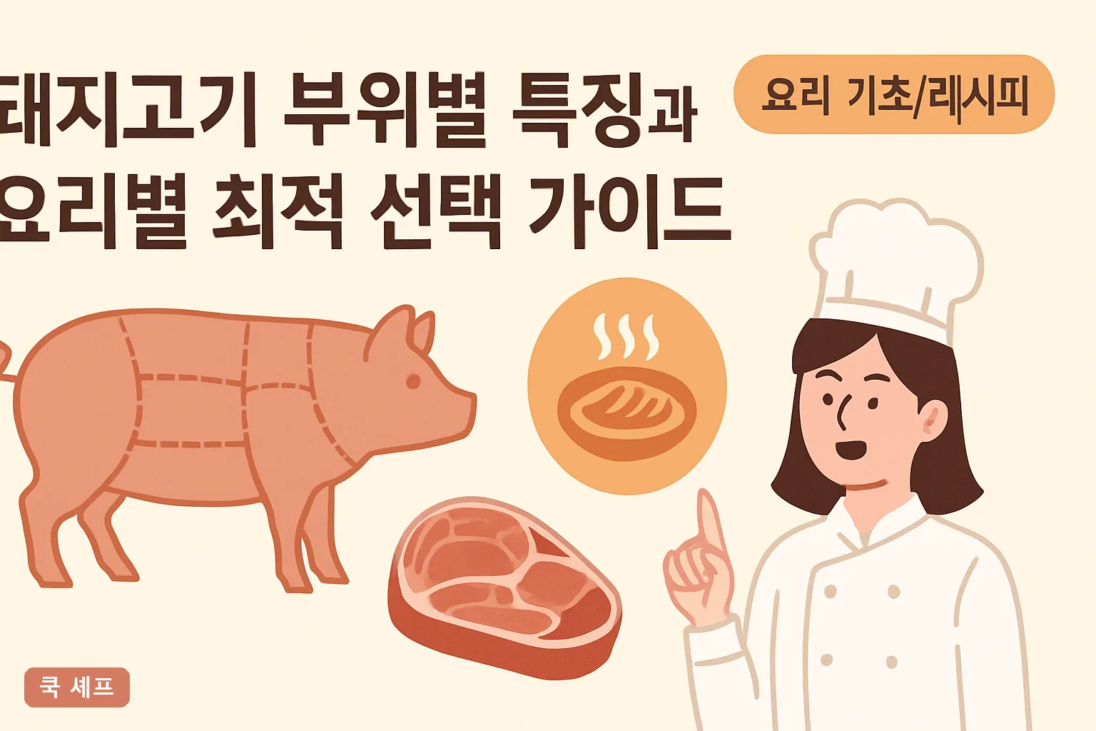 돼지고기 부위별 특징과 요리별 최적 선택 가이드 2026 삼겹살 목살 등심 부위 7종 완벽정리