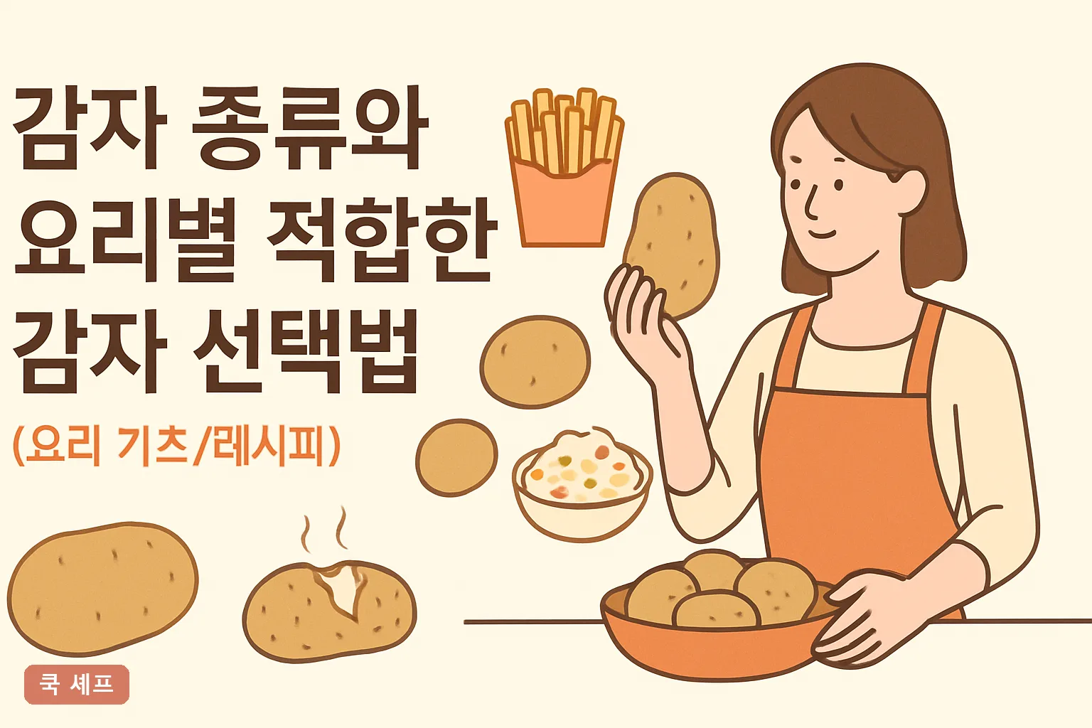 감자 종류와 요리별 적합한 감자 선택법 2026 완벽정리 분질 점질 총정리