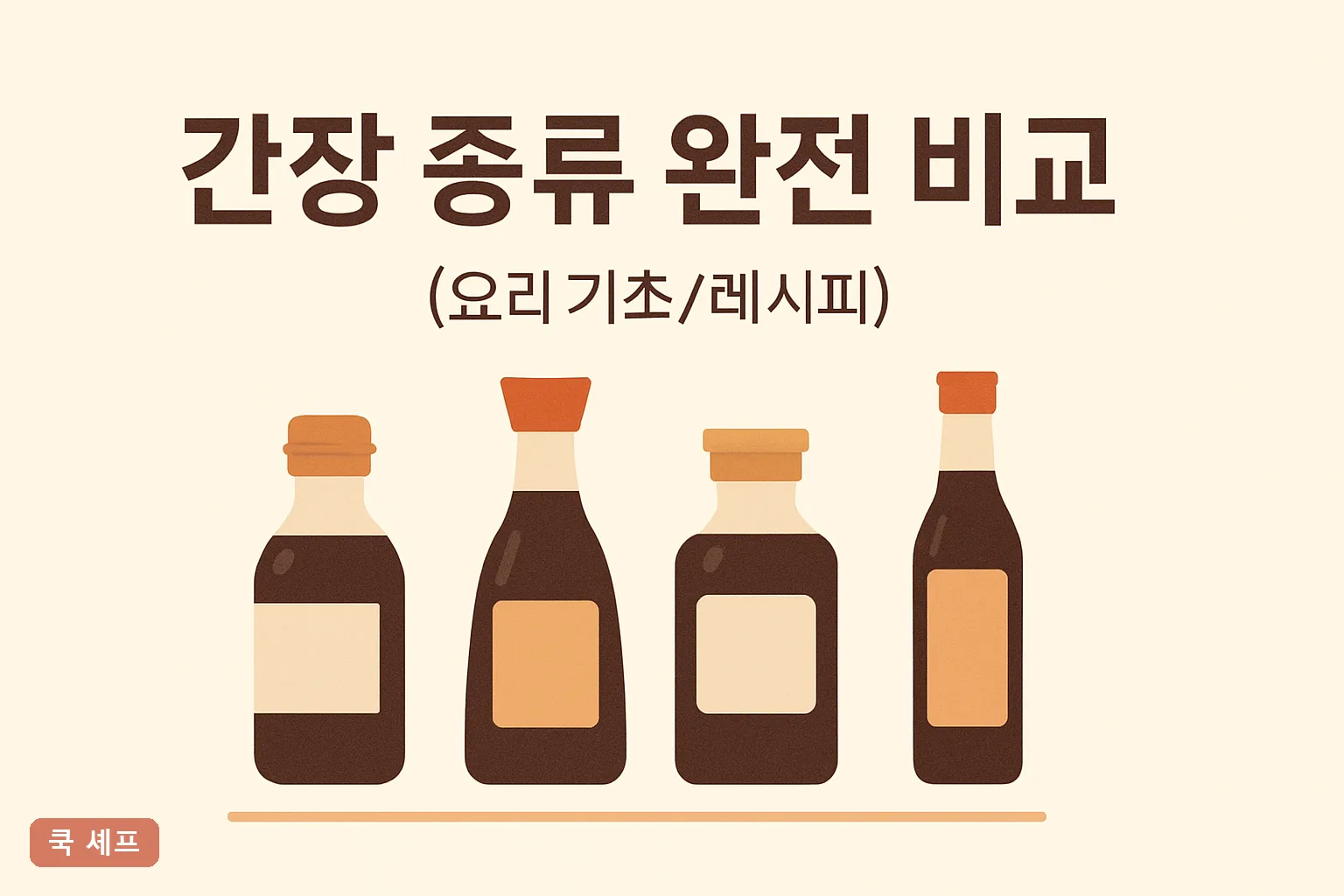 간장 종류 완전 비교 2026 - 국간장·진간장·양조간장 차이와 염도·용도 총정리