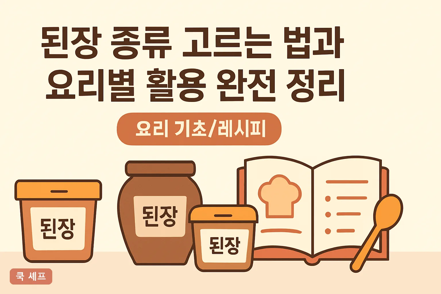 된장 종류 고르는 법과 요리별 활용 완전 정리 2026 재래·개량 선택 기준표