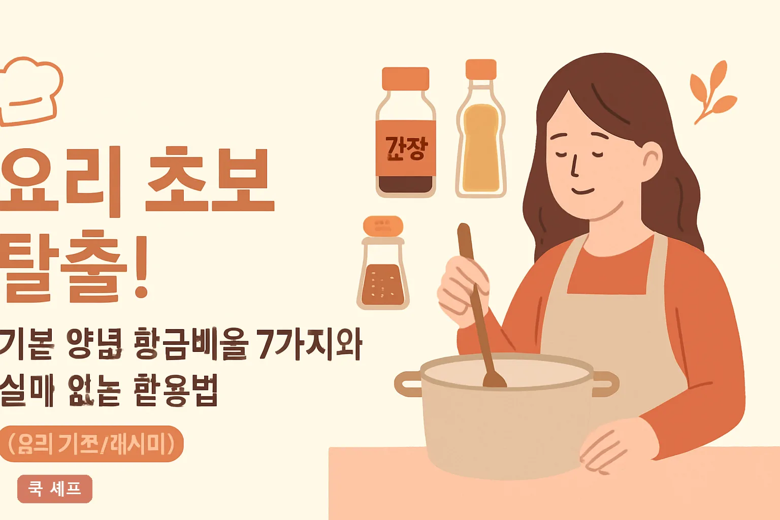 요리 초보 탈출! 기본 양념 황금비율 7가지와 실패 없는 활용법 2026 계량표와 간 맞추는 순서 총정리
