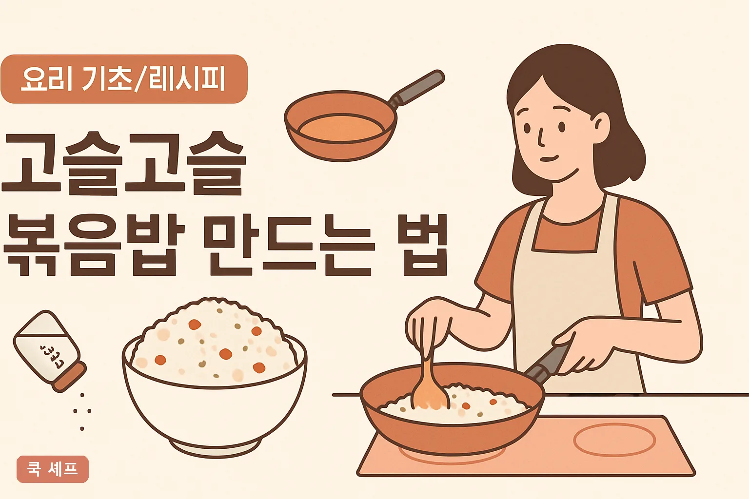 고슬고슬 볶음밥 만드는 법 2026 밥알 살리는 물 비율과 팬 온도 5분 완성 7단계 총정리