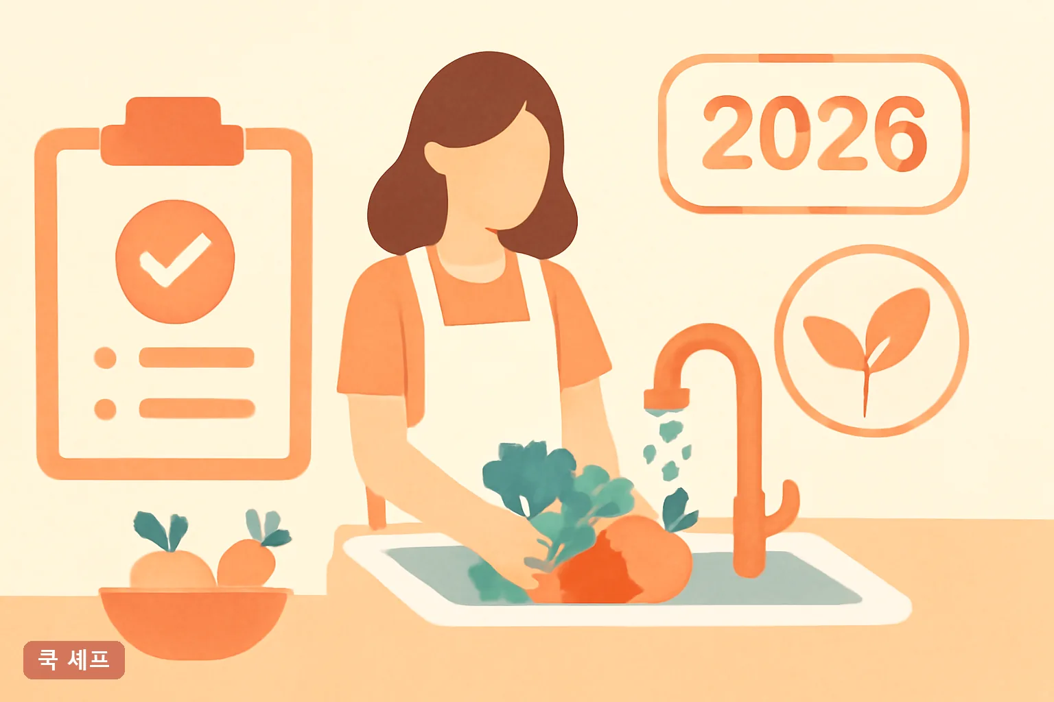 식재료 세척 방법 2026 과일·채소 세척 완벽 가이드